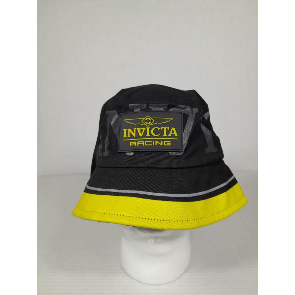 Invicta Racing Black Bucket Hat Watch Car Racing Motorsports, One Size